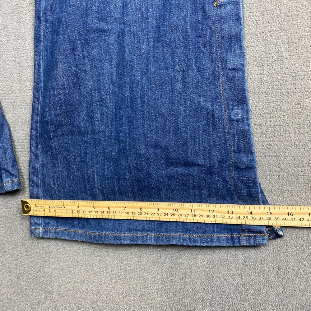 Pilcro and the Letterpress Flare Wide Leg Jeans with Snap Button Hem size 32 - Picture 10 of 10